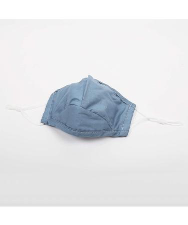 Bodico Washable Cotton Kids Face Mask with Adjustable Ear Loops Dusty Blue 1 count Dusty Blue 1 count (Pack of 1) - Buy Online on GoSupps.com