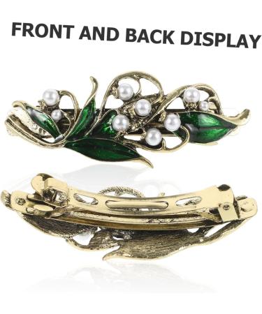 FRCOLOR Spring Hair Accessories womens barrettes for green jewels for women green rhinestone clips crystal green rhinestone barrettes women barrettes pearl Metal Hair Clips - Buy Online on GoSupps.com