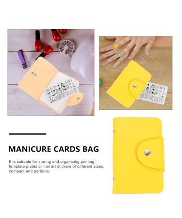 Beaupretty Nail Art Stamper Holder - Yellow Embroidery Templates & Nail Stencil Organizer (2 Pack) | Perfect for Manicure & Crafting - Buy Online on GoSupps.com