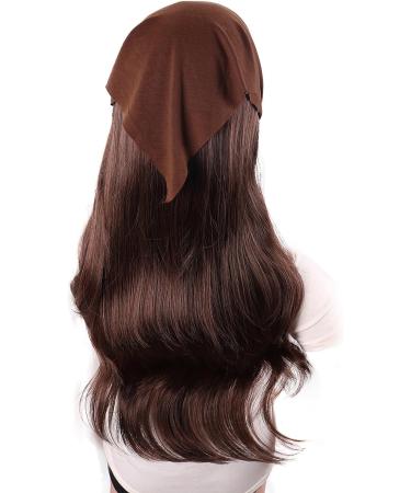 MapofBeauty 13 Inch 6 Pieces Soft Elastic Triangle Non-slip Bandana Head Scarves Headband (Black/Grey/Deep Coffee/Brown/Light Brown/Khaki) - Buy Online on GoSupps.com