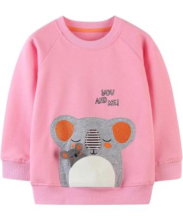 Girls Cotton Sweatshirt | Long Sleeve Casual Jumper for Kids Age 1-12 | Toddler Clothes Top Pullover 9-10 Years - Buy Online on GoSupps.com