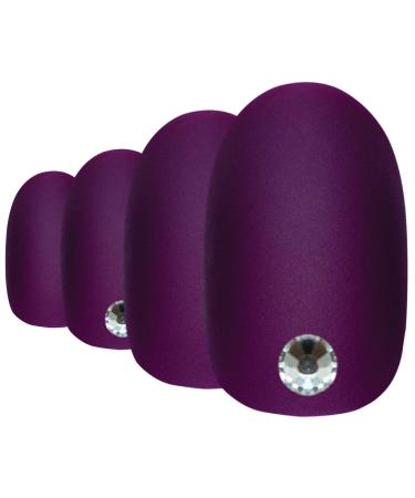Shop False Nails Bling Art Purple Matte Oval - 24 Medium Tips with Glue | Trendy & Durable Artificial Nails for All Occasions - Buy Online on GoSupps.com