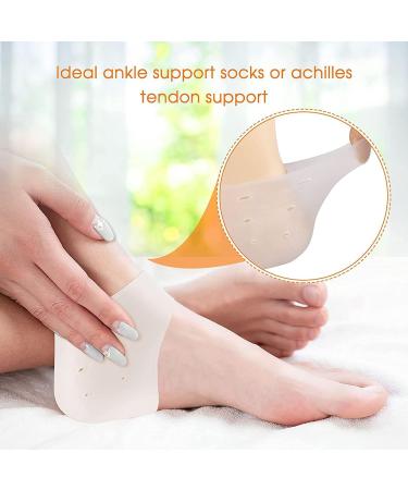 Gel Heel Protectors 2 Pairs Silicone Heel Sleeves - Great for Heel Pain Dry Cracked Heels Achilles Tendinitis for Men & Women - Buy Online on GoSupps.com