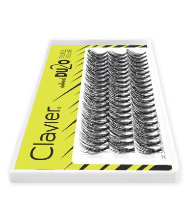 Clavier artificial eyelashes in tufts du2o double volume |Eyelashes in a tuft |Different lengths from 8 to 14 mm |Ultrav volume for a perfect look 13 mm