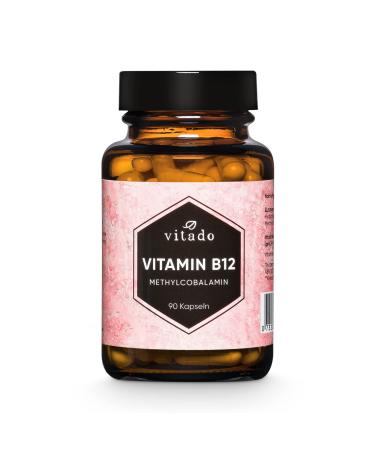 Vitamin B12 high dose - 1 000 g Methylcobalamin - 90 capsules in a glass - Vegan - Laboratory tested