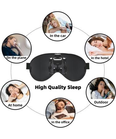 SSIMOO Black Robot Print Eye Mask - Ultra-Soft Light-Blocking for Optimal Comfort & Restful Sleep - International Shipping Available - Buy Online on GoSupps.com