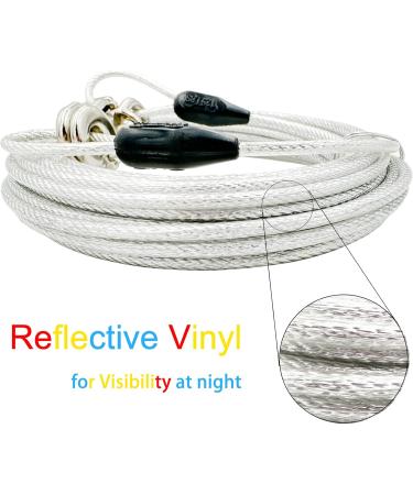 Buy Petest Reflecting Integline for Dogs - 10ft to 40ft Up to 250lbs Black/Silver - International Shipping Available - Buy Online on GoSupps.com