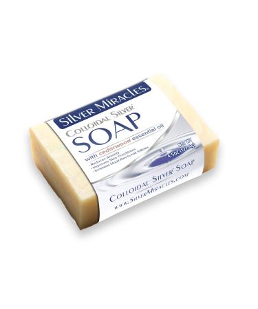 Silver Miracles Colloidal Silver Soap With Cedarwood Essential Oil - Buy Online on GoSupps.com