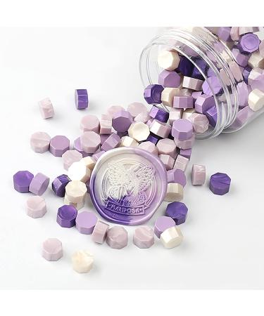 Multicolor Wax Seal Beads Mixed Color Sealing Wax Beads for Wax Seal Stamp Craft Seal Wax Stamps for Letter Cards Envelope Party/Wedding/Birthday Invitation Package Gift - Lavender 17Lavender