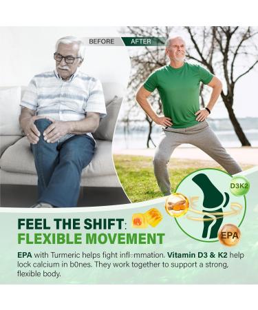 Omega-3 Supplement Gummies for Women & Men - 1000mg Vegan Omega3 DHA & EPA with Turmeric, Vitamin D3, K2, Citicoline for Overall Health - Algae Oil Omega 3 Fatty Acid Supplements, Sugar-Free Mango 60 Count (Pack of 2) - Buy Online on GoSupps.com