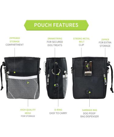Buy Aocclant Dog Training Treat Bag - Versatile Hip Belt 3 Carrying Options Easy Wear for Toys & Treats - Black - Buy Online on GoSupps.com