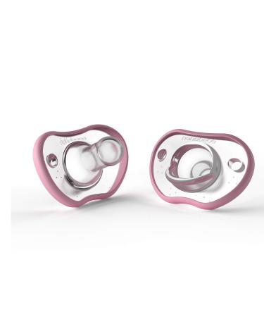 B aba pacifier cartridge 0-3 months pink