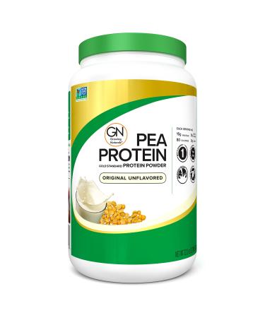 Plant Based Protein, Original Gold Standard Raw Pea Protein Powder - Growing Naturals - Non-GMO, Vegan, Gluten-Free, Keto Friendly, Shelf-Stable (Original Unflavored, 2 Pound (Pack of 1)) Original Unflavored 2 Pound