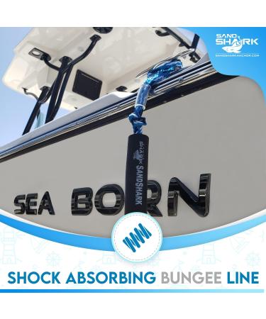 Premium Boat Bungee Dock Lines - 4-5.5 ft Stretch, Shock Absorbing Boat Tie for Cleats, Docks, Pylons, Anchors - Black - Buy Online on GoSupps.com