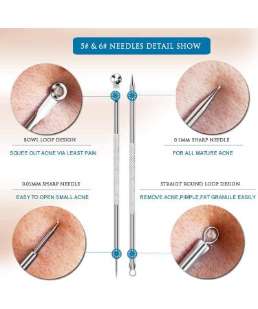Comedone Blackhead Remover Set Blackhead Remover with Box Set of 7 Double-Sided Blackhead Remover Made of Stainless Steel. Acne Whiteheads Blackhead Remover Kit for All Skin Types - Buy Online on GoSupps.com