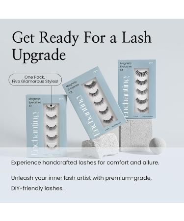 Cashmeren Magnetic Eyelashes Kit | DIY Lash Extensions at Home | Lightweight & Natural | Includes Eyeliner & Tweezers | 5 Pairs Gentle Aura - Buy Online on GoSupps.com