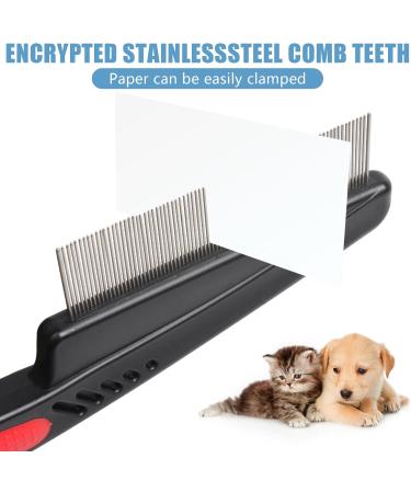 Monsully 2 Pcs Flea Comb for Dogs Cats Pet Professional Lice Comb Dust Comb Flea Comb Coarse & Fine Teeth Nit Comb Stainless Steel Lice Flea Comb - Buy Online on GoSupps.com