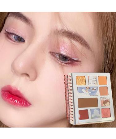 Girls Fruit Eye Shadow Take Notes Eye & Cheek Notebook Tea Earth Color Eye Shadow Makeup Cosmetics (B) - Buy Online on GoSupps.com