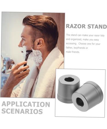 Vintorky 2-in-1 Razor Base & Holder | Stylish Bathroom Stand for Safety Razor & Facial Shaver | Durable Razor Plane Stand - Buy Online on GoSupps.com