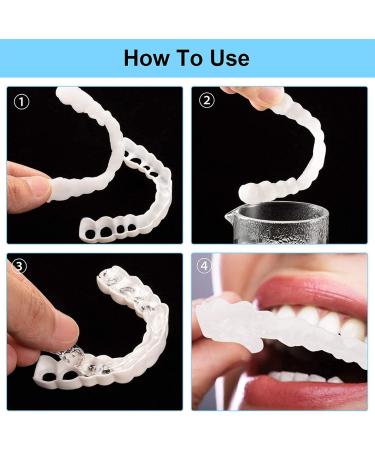 Cosmetic Teeth Veneers - Instant Perfect Smile with Provisional Dentures | Upper & Lower Snap-On Whitening Teeth - Buy Online on GoSupps.com