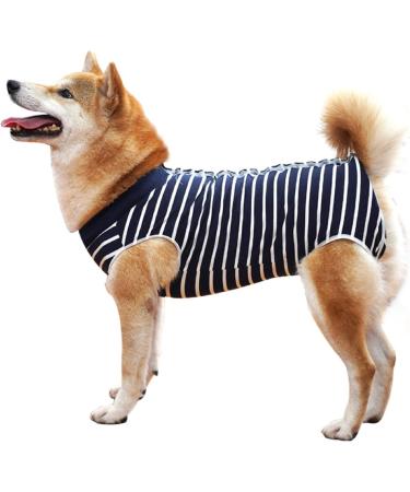 HEYWEAN Dog Surgical Recovery Suit Keep Dog from Licking E-Collar Alternative After Surgery Wear Protect Abdominal Wound from Grooming and Scratching Dog Surgical Post-Operative Bodysuit Medium Dark Blue - Buy Online on GoSupps.com