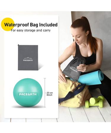 9 Inch Small Exercise Ball for Pilates, Barre & Yoga | Green Mini Bender Ball with Pump for Home Workout & Physical Therapy - Buy Online on GoSupps.com