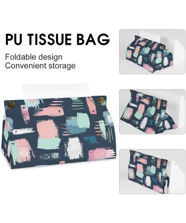 Tissue Box Cover Tissue Box Holder Brushstroke Art Pattern Print Tissue Holder Travel Tissue Packs Facial Paper Holder Decorative Holder - Buy Online on GoSupps.com