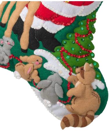 Bucilla 89242E Forest Greetings Christmas Stocking Kit - 18 Felt Applique - Buy Online on GoSupps.com