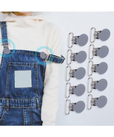 Ankroyu 10-Pack 25mm Pacifier Holder Clips | Durable Metal Trousers Carrier & Round Braces Clips (Gray) - International Shipping Available - Buy Online on GoSupps.com