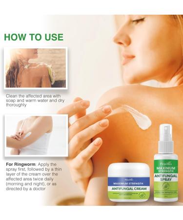 PLENO Ringworm Treatment - Antifungal Spray & Cream for Jock Itch Eczema Tinea Versicolor Athletes Foot | Fast Relief for Rash & Itchy Skin - Buy Online on GoSupps.com