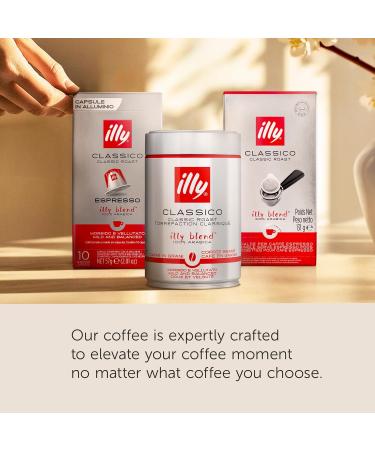 illy Caf moulu pour Moka Classic 100% Arabica avec des Notes de Caramel Fleur d'Oranger et Jasmin Go t doux et arri re-go t sucr Pack de 12 boites (12 x 250gr) CLASSIC 250 g (Lot de 12) - Buy Online on GoSupps.com