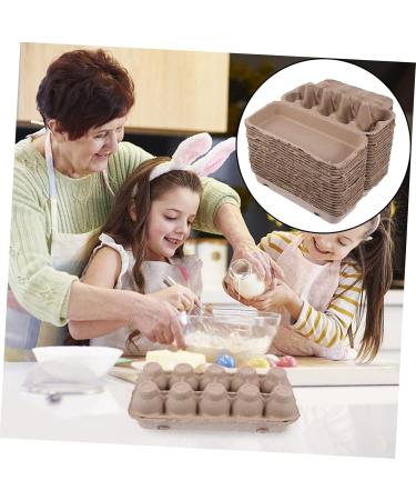 Mikikit 20pcs 10 Pulp Egg Tray Fold up Flats Folding Tray Paper Egg Tray Home Egg Tray Pearlescent Dispenser - Buy Online on GoSupps.com