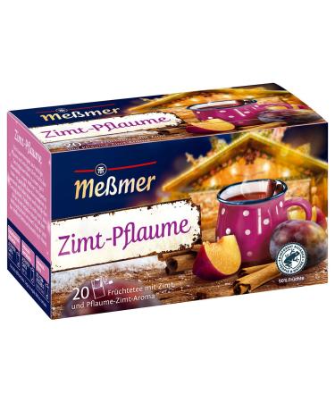 Messmer cinnamon plum |Fruit tea with cinnamon and plum cinnamon aroma |20 tea bags |Vegan |Gluten -free |Lactose-free cinnamon plum 20 tea bags - Buy Online on GoSupps.com