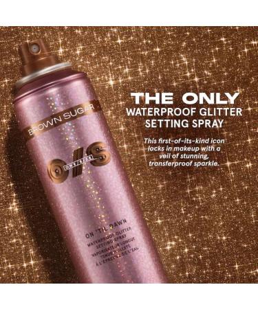 O/S by P-Starr - Waterproof Glitter Setting Spray Long-Lasting Transfer-Resistant Makeup Finishing Mist Brown Sugar Shade All-Day Hold Size: (3.4/143m) - Buy Online on GoSupps.com