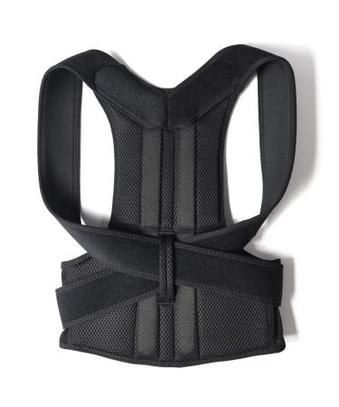 XS-5XL Full Back Support Posture Corrector Men Women Plus Size Adjustable Posture Trainer Therapy Belt Waist Back Brace Provides Support For Shoulder Neck Clavicle ( Color : Black Size : 5X-Large 5X-Large Black