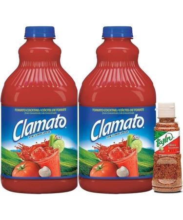 Clamato - Motz Pack Tomato Juice Bottles 2 x 945 ml + Tajin Classic Mexican Condiment - Promotoo