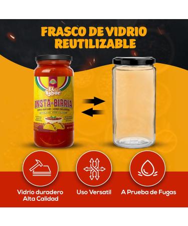 Gourmet Instabirria Mix | 16 fl oz glass jars to make birria stew birria tacos and quesabirrias | birria adobo mix just add water and meat | for 4 to 6 pounds of meat each | authentic Mexican flavor | versatile for any type of meat | easy crock pot meal | - Buy Online on GoSupps.com