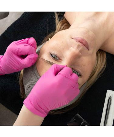 Framar Pink Nitrile Gloves Medium - Latex Free Cleaning Gloves (100 Pk) - Buy Online on GoSupps.com