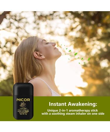 Portable Essential Oils Nose Inhaler | Aromatherapy Stick - Fresh & Cooling Lime Basil - Buy Online on GoSupps.com
