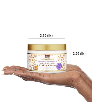 African Pride Shea Butter & Flaxseed Oil Curling Cream 12oz (3 Pack) - Shapes, Hydrates, Adds Shine - for Natural Coils & Curls - Buy Online on GoSupps.com