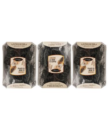 Pastificio Temporin Le Terre del Sole Linguine with Cuttlefish Ink (3 x 250g)