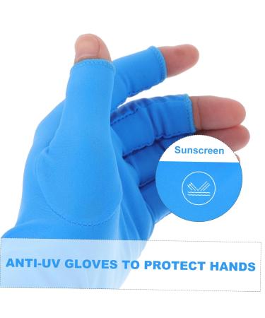 Beavorty 1 Pair nail gloves nail art gloves manicures art gloves Nails UV Shield Glove UV shield mittens UV fingerless gloves nail tool Elastic spandex ultra violet light - Buy Online on GoSupps.com