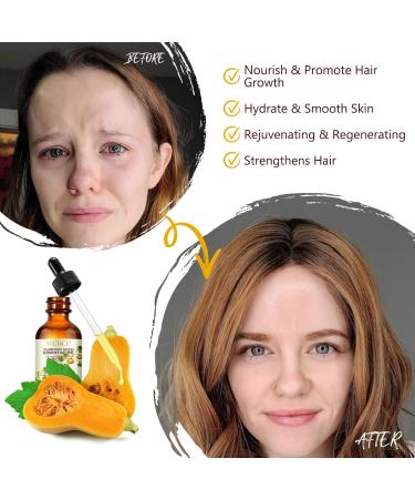 Pumpkin Seed Oil Organic Pumpkin Seed Oil Liquid Drops for Moisturising Effect on Face and Skin | 100% Natural Cold Pressed Unrefined Promotes Hair Growth for Eyelashes - Buy Online on GoSupps.com