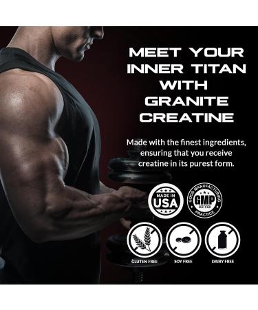 Granite Creatine Monohydrate Supports Strength Endurance & Muscle Recovery Creatine for Men & Women Soy-Free Dairy-Free Gluten-Free (80 Servings) - Buy Online on GoSupps.com