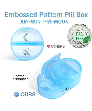 Weekly Pill Organizer - AM PM 2x Daily - Detachable 7 Compartment Box - BPA Free - Easy Open Vitamin & Supplement Organizer - Buy Online on GoSupps.com
