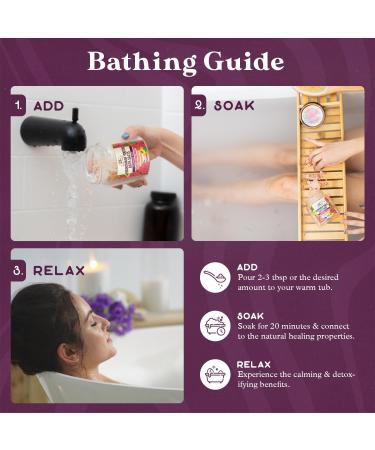 PURPLE CANYON SolSalts Fountain of Youth Bath Salts | Lavender Rose & Cedar Detox Soak with Epsom Salt for Glowing Skin - International Shipping Available - Buy Online on GoSupps.com