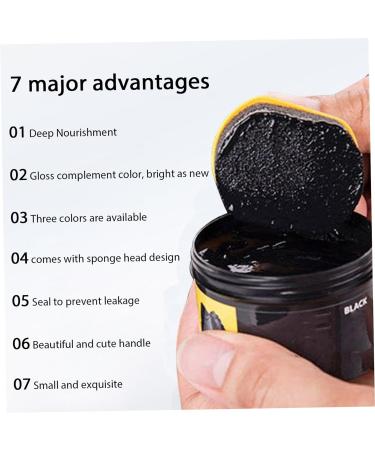Shoe Polish Kit 2Pcs 50ML Clear & Black Shoe Polish for Leather Shoe Cream Polish Leather Shoe Polish to Restore Clean & Shine Shoes Purse Boots - Buy Online on GoSupps.com