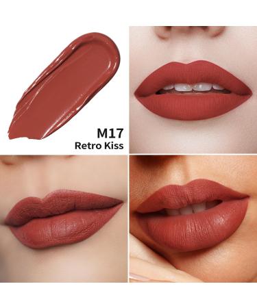Oulac Liquid Matt Lipstick - Orange Amber | Long-Lasting Vegan Gluten-Free | 4.5ml Retro Kiss | Intensive Color & Precise Applicator - Buy Online on GoSupps.com