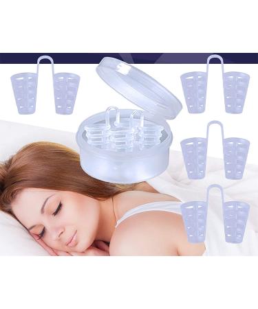 Set of 4 Anti Snoring Nose Plugs Cones Vents Snore Stopper Nasal Amplifier for Better Breath Better Sleep