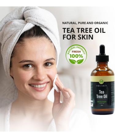 ORGARIX Tea Tree Oil 120ml for Skin and Acne Pure Therapeutic Grade Tea Tree Essential Oil for Aromatherapy Anti-Fungal & Antiseptic Oil for Nail Fungus & Piercing ORG 2 120 ml (Pack of 1) - Buy Online on GoSupps.com